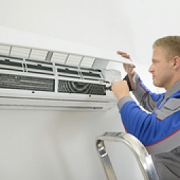 Technician Repairing Air Conditioner Mini Split 000062047262 XXXLarge, 1st Response Heating &amp; Air Solutions